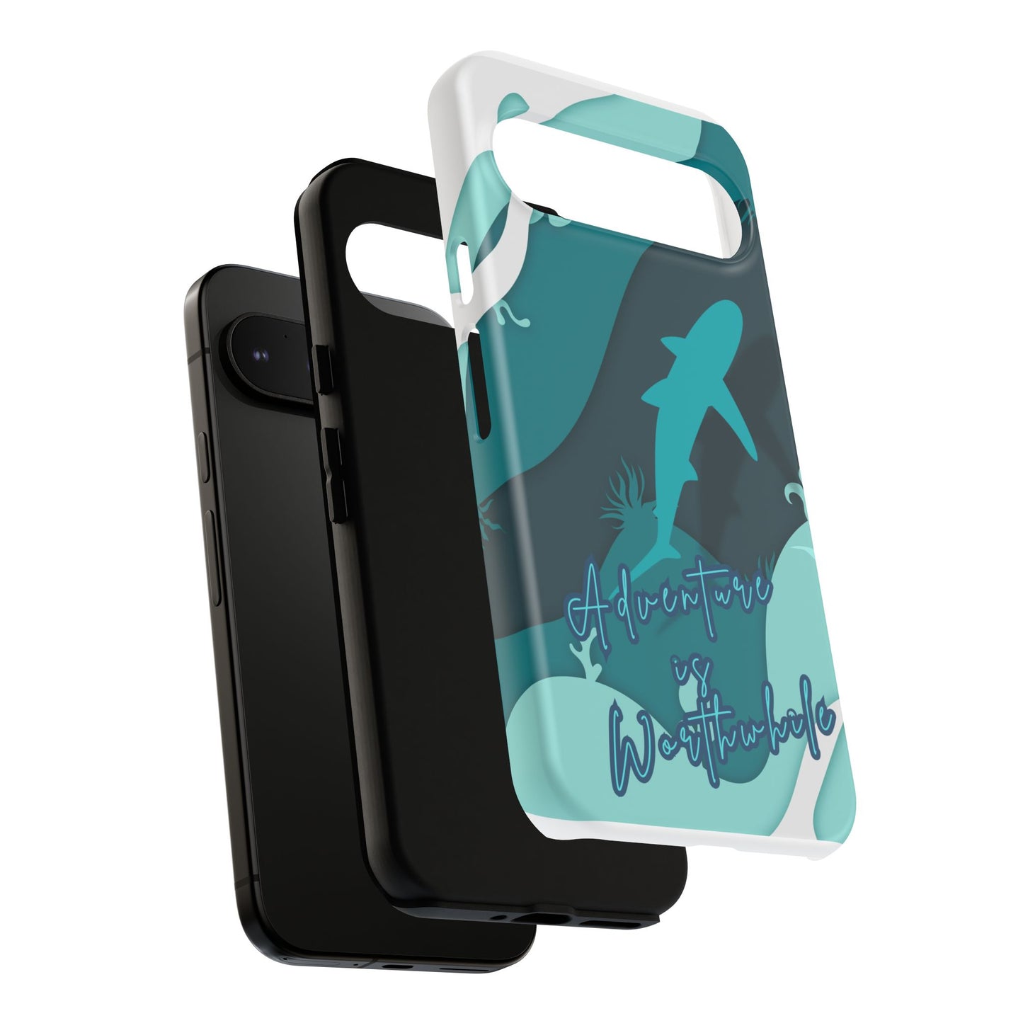 Blue Ocean Phone Case - "Adventure is Worthwhile" Teal Protective Cover