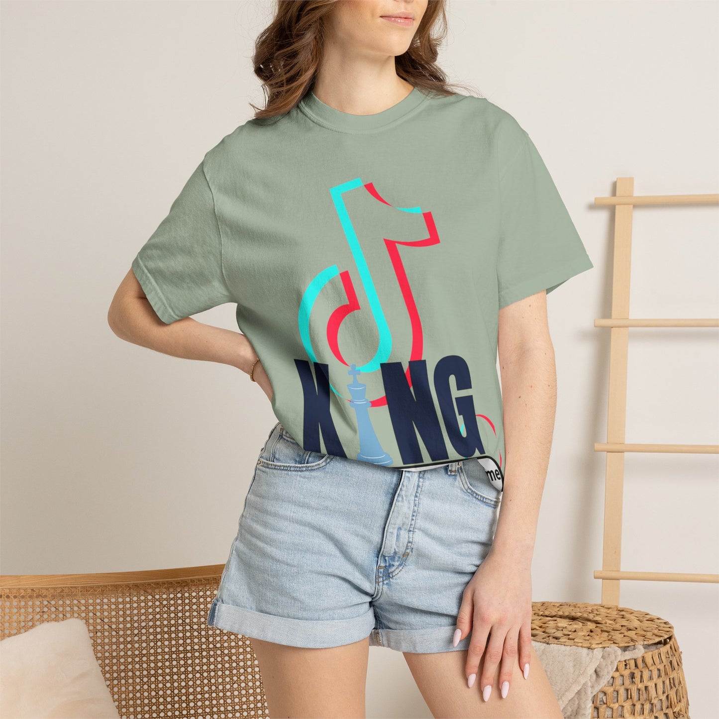 TikTok King T-Shirt — Custom Channel Name Music Tee Tiktok custom Name Tee