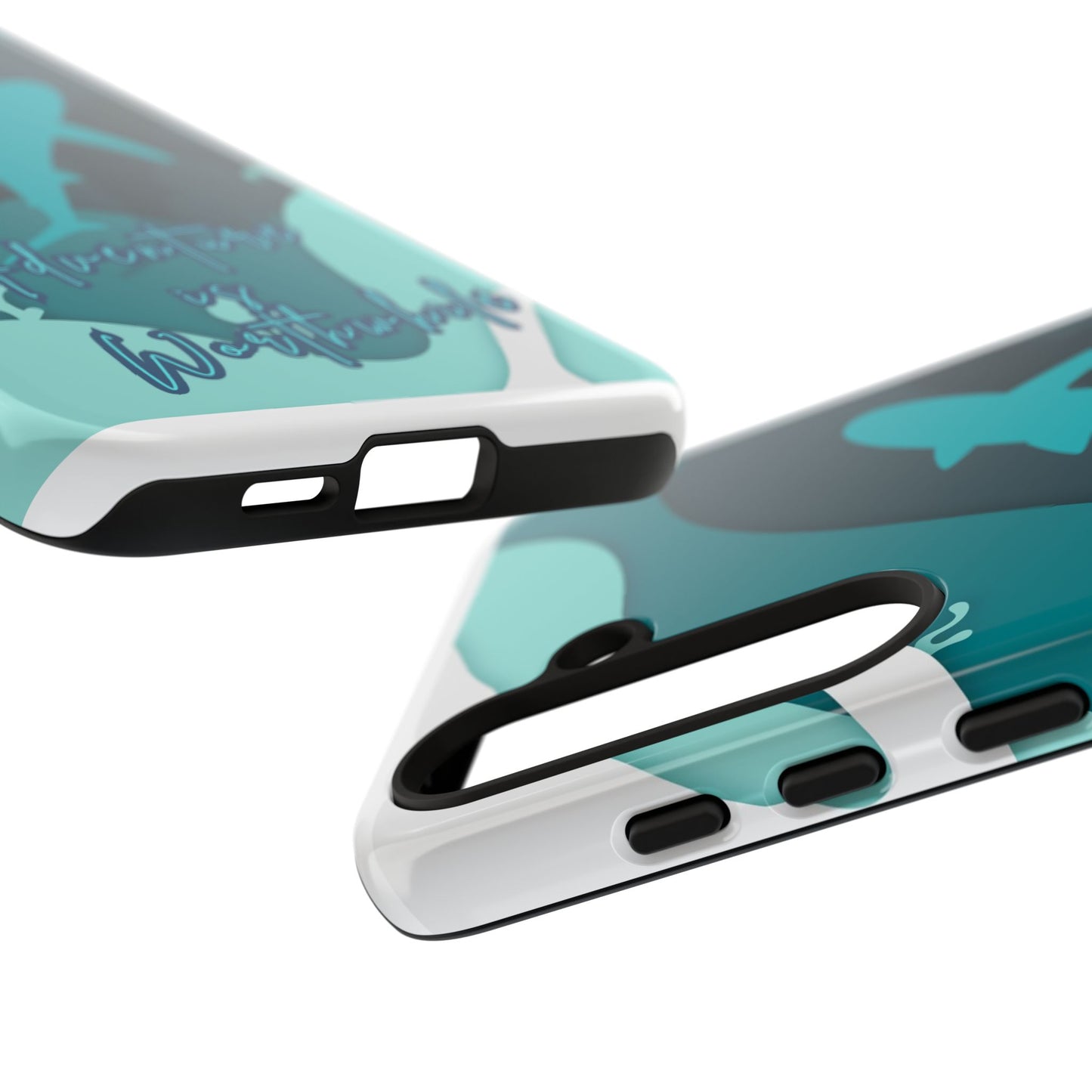 Blue Ocean Phone Case - "Adventure is Worthwhile" Teal Protective Cover