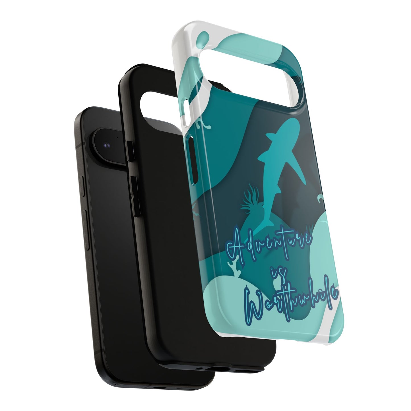 Blue Ocean Phone Case - "Adventure is Worthwhile" Teal Protective Cover