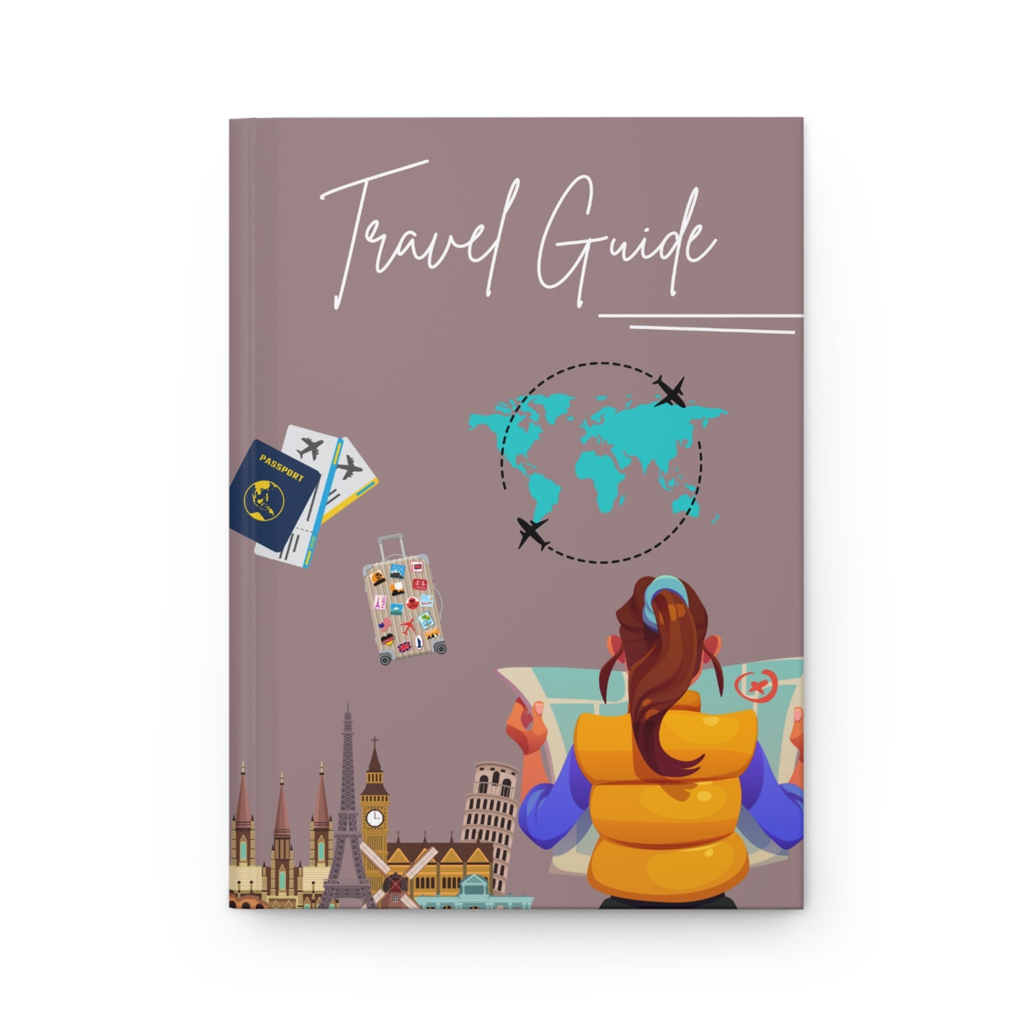 Travel Guide Hardcover Journal — Italy Map Traveler Notebook