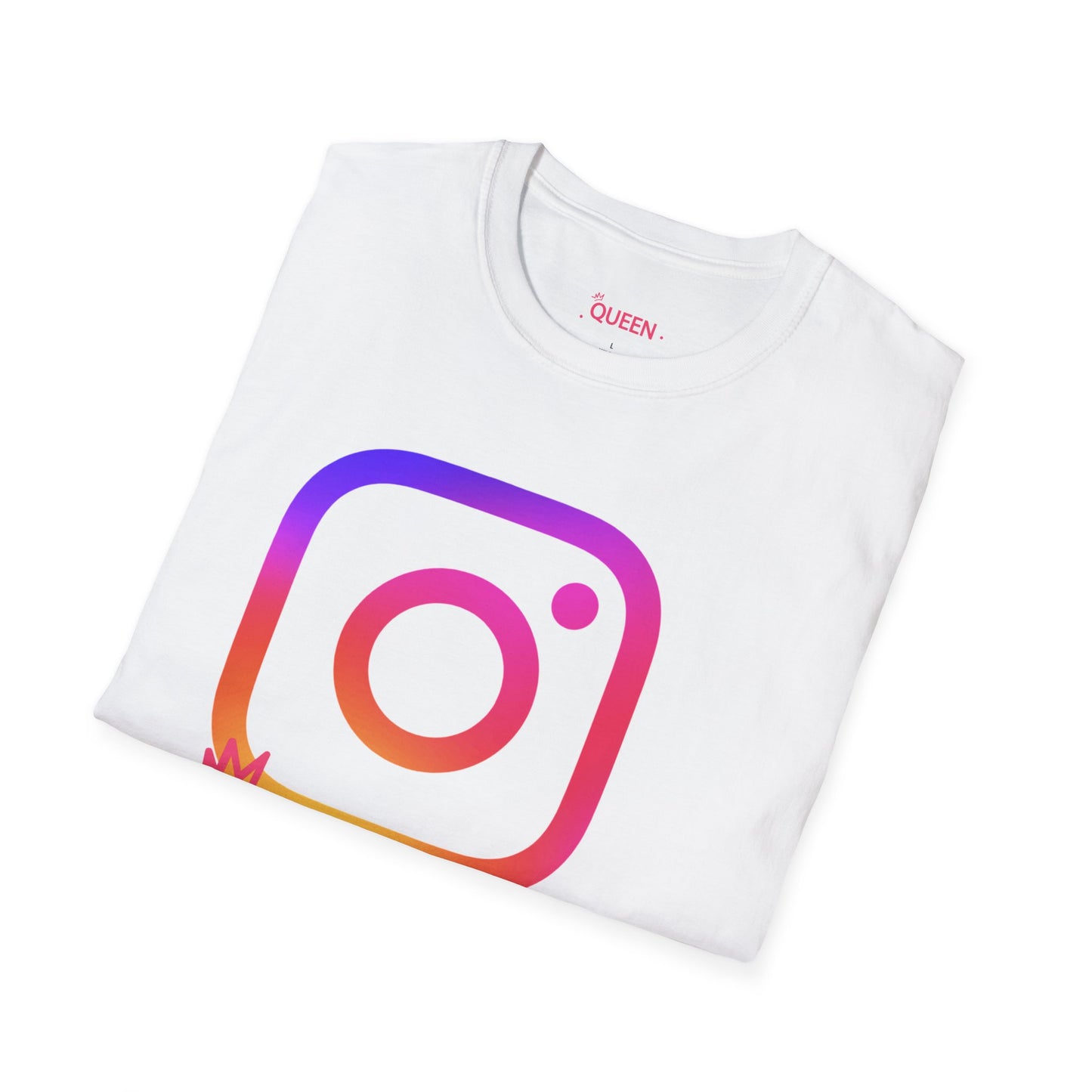 Instagram Queen T-Shirt — "Queen" Social Media Tee with Custom @handle
