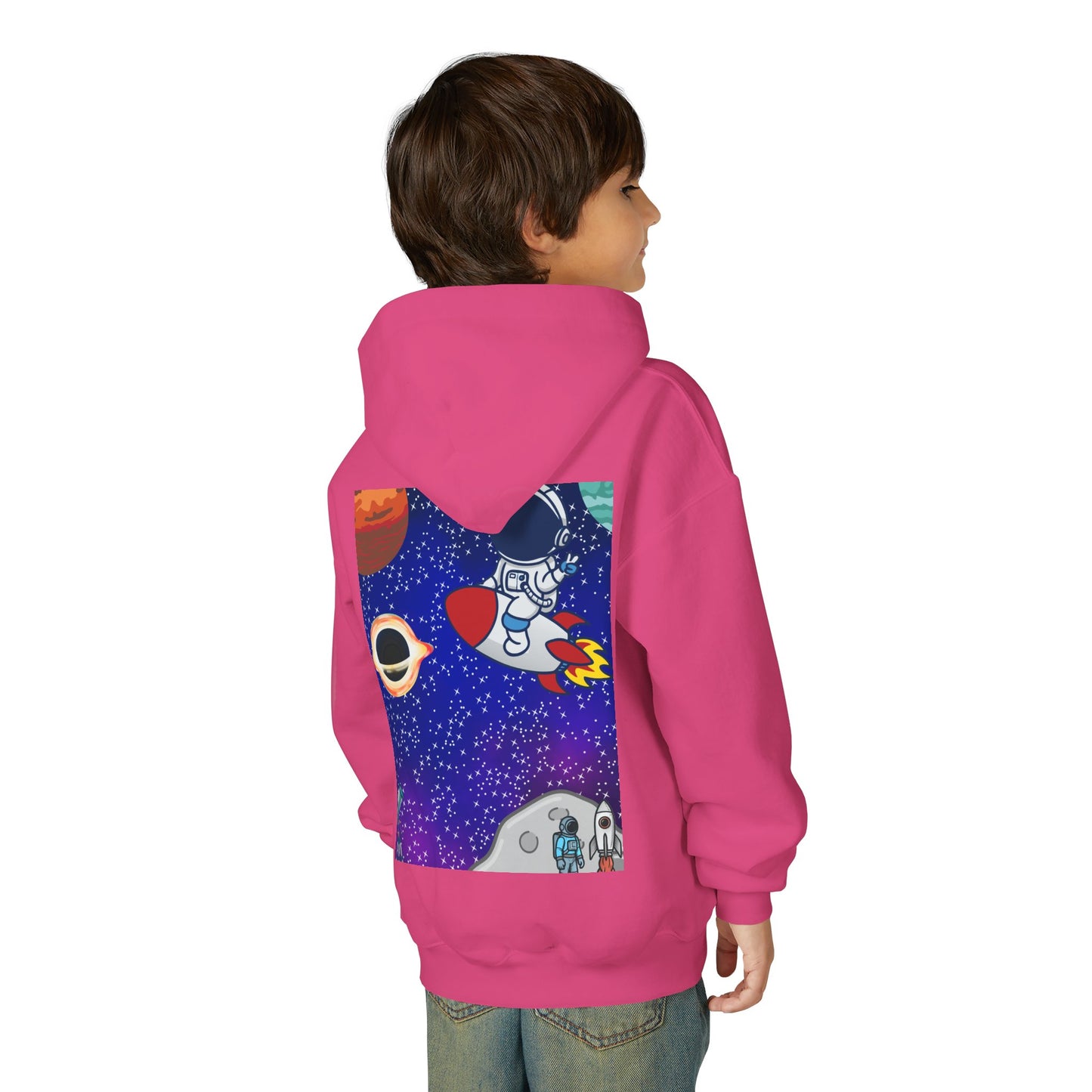 Kids Space Hoodie – Cute Astronaut Rocket Sweatshirt for Boys & Girls - Custom design