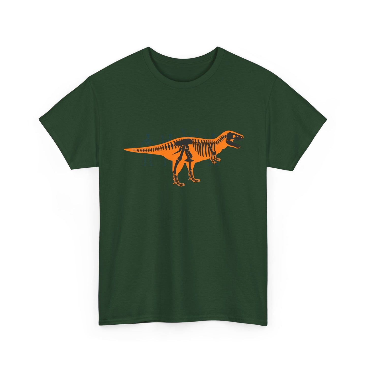 Dinosaur Graphic Tee — Retro Neon T-Rex & Skeleton Shirt