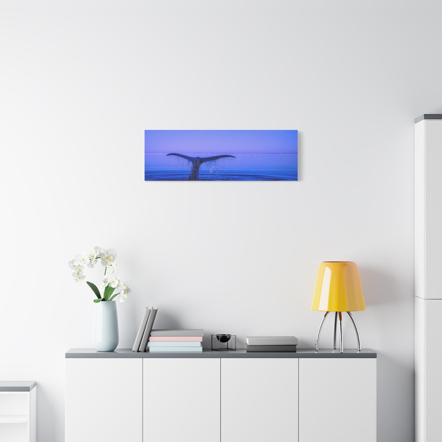 Whale Tail Matte Canvas Print — Ocean Sunset Wall Art