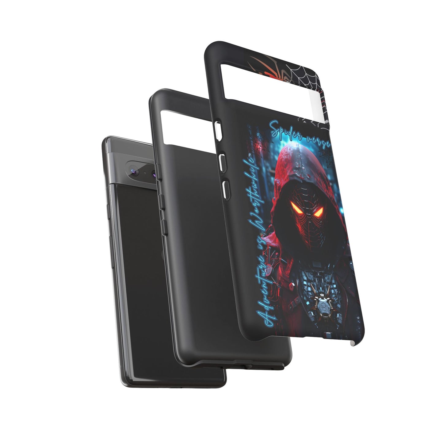 Spiderman Phone Case — Neon Hooded Skull Design "Spider verse"