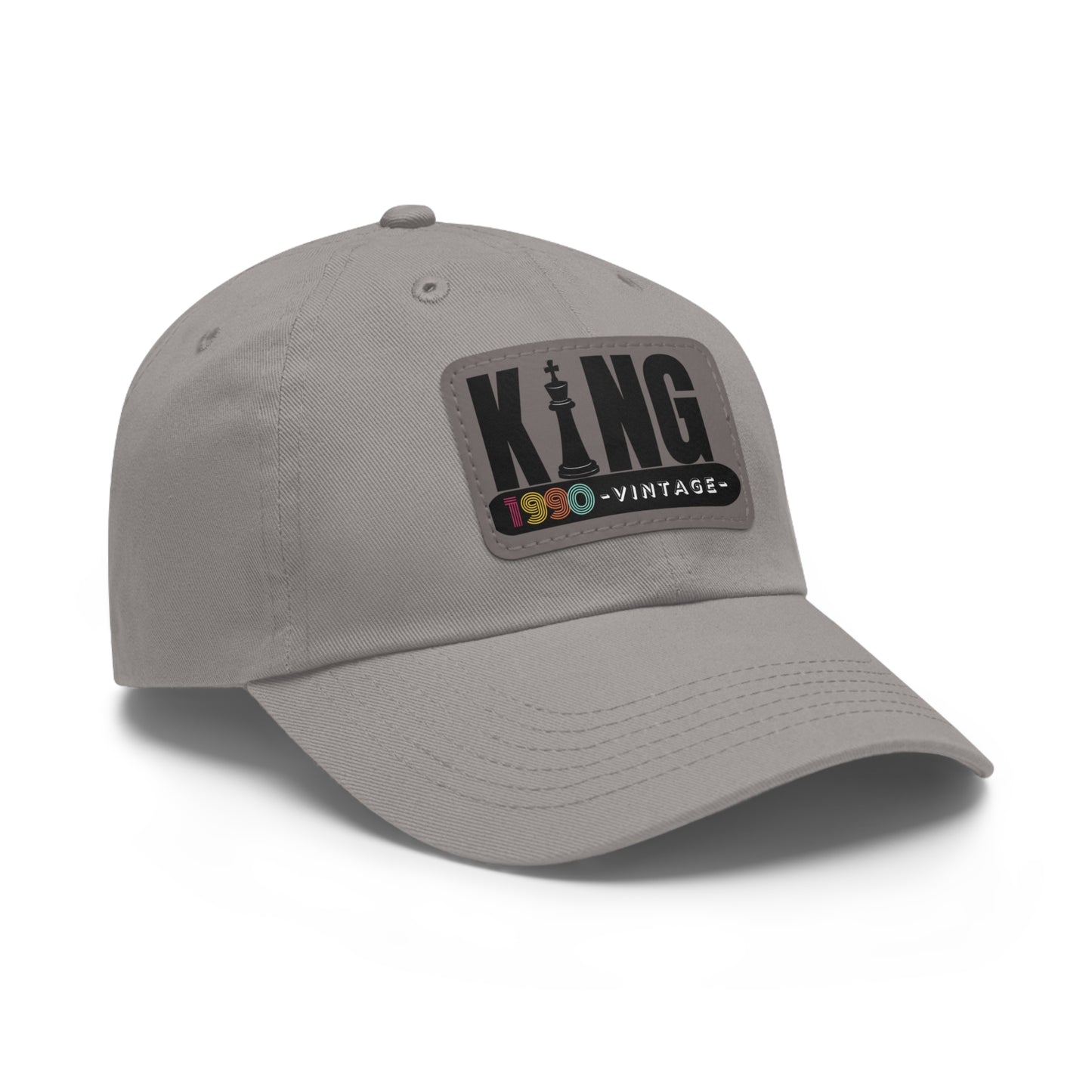 King 1990 Vintage Leather Patch Dad Hat