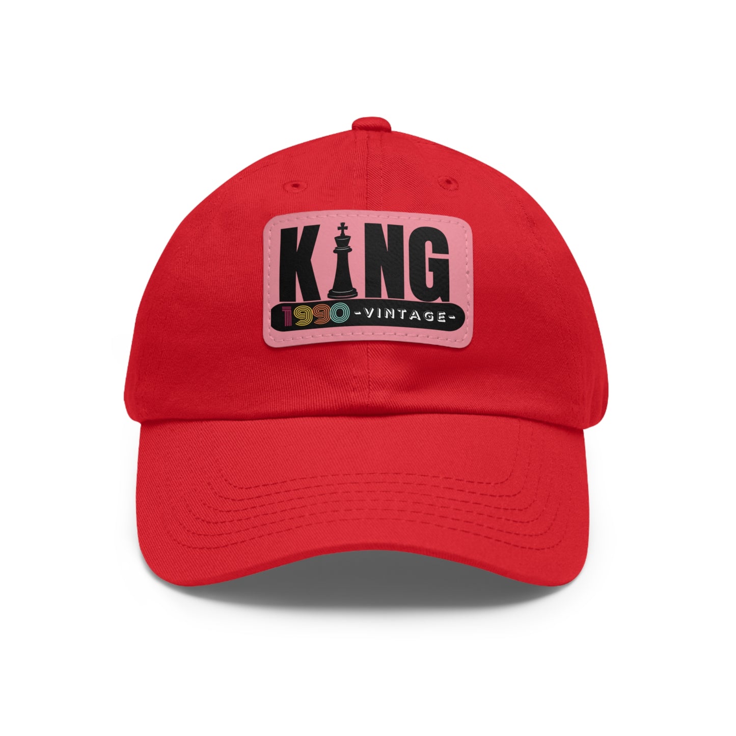 King 1990 Vintage Leather Patch Dad Hat