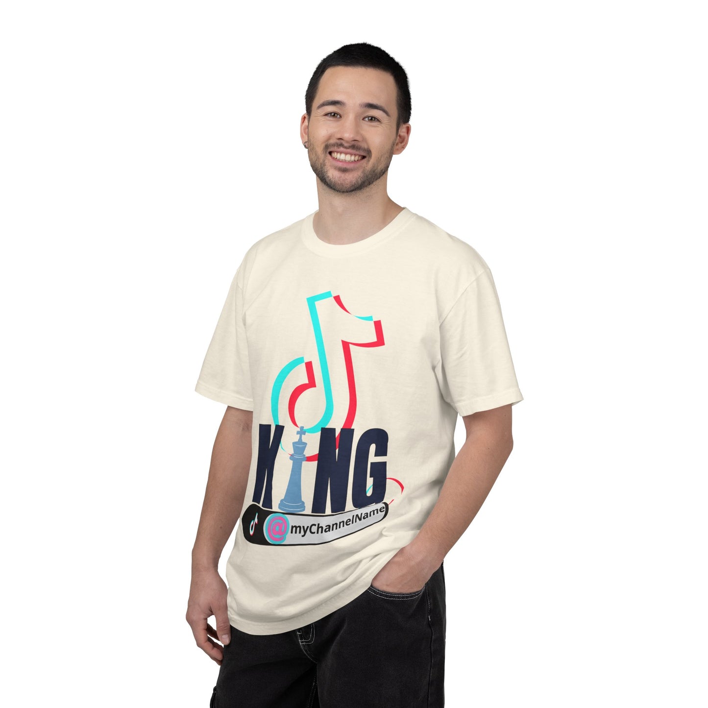TikTok King T-Shirt — Custom Channel Name Music Tee Tiktok custom Name Tee