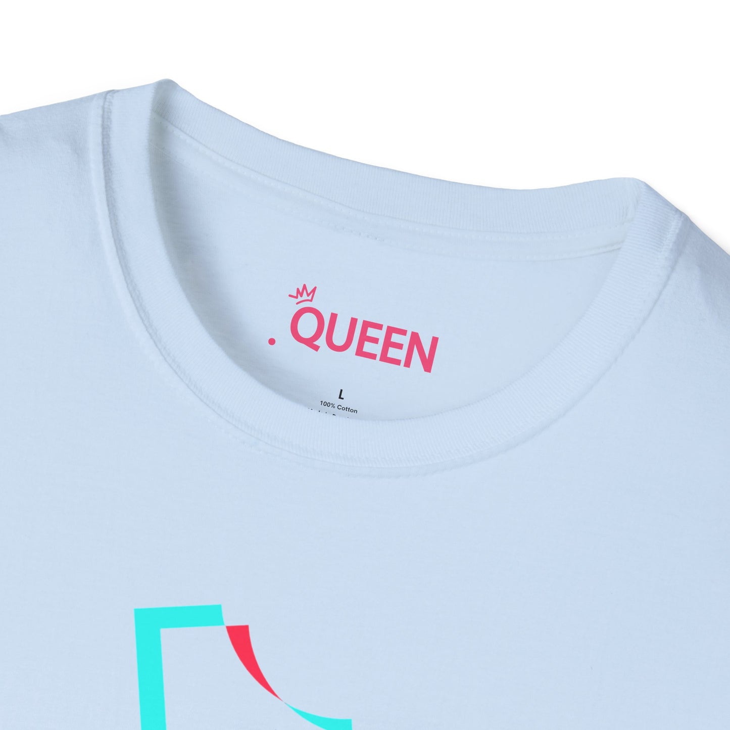 TikTok Queen Graphic T-Shirt — Personalized Channel Name, 'New Day New Start' Back Design