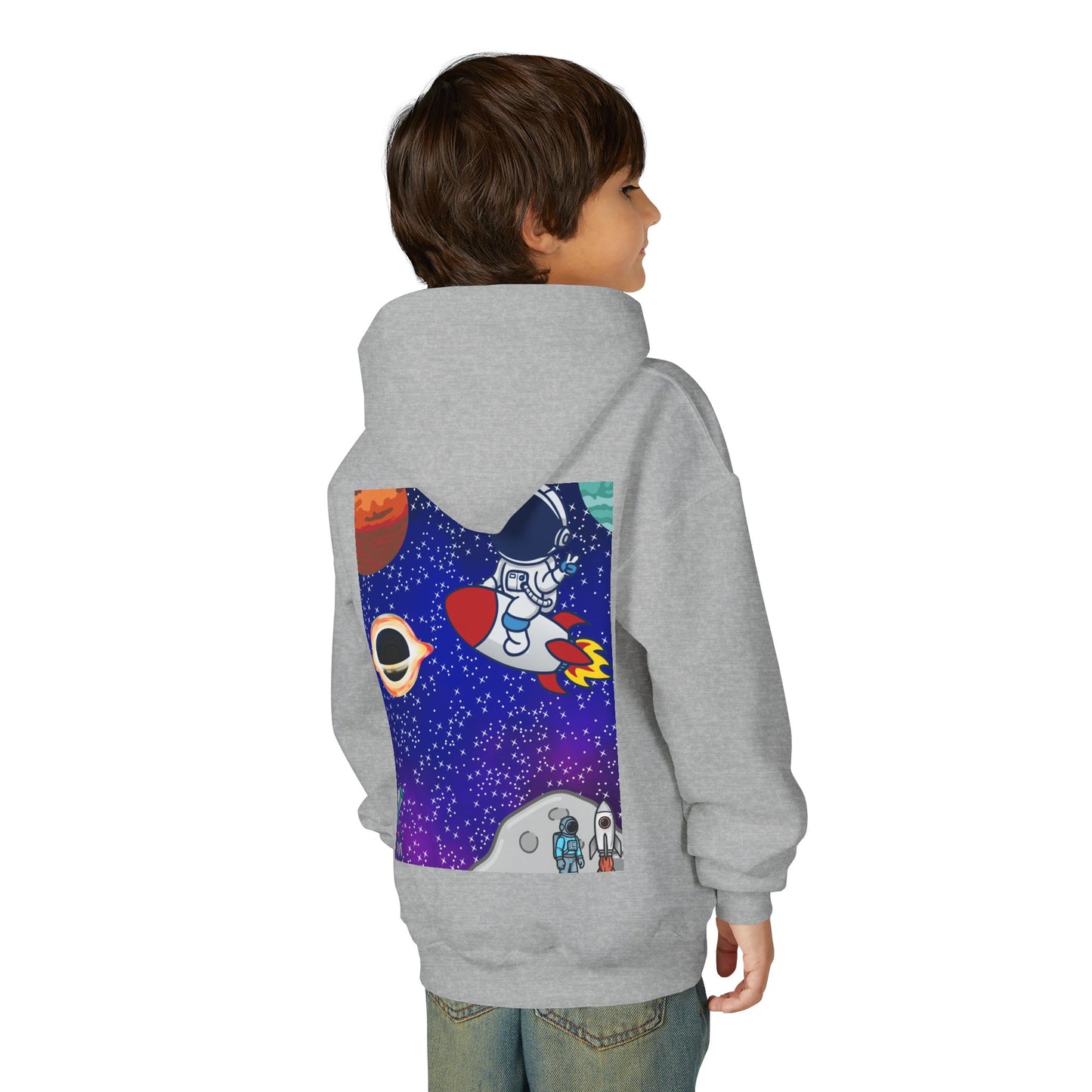 Kids Space Hoodie – Cute Astronaut Rocket Sweatshirt for Boys & Girls - Custom design