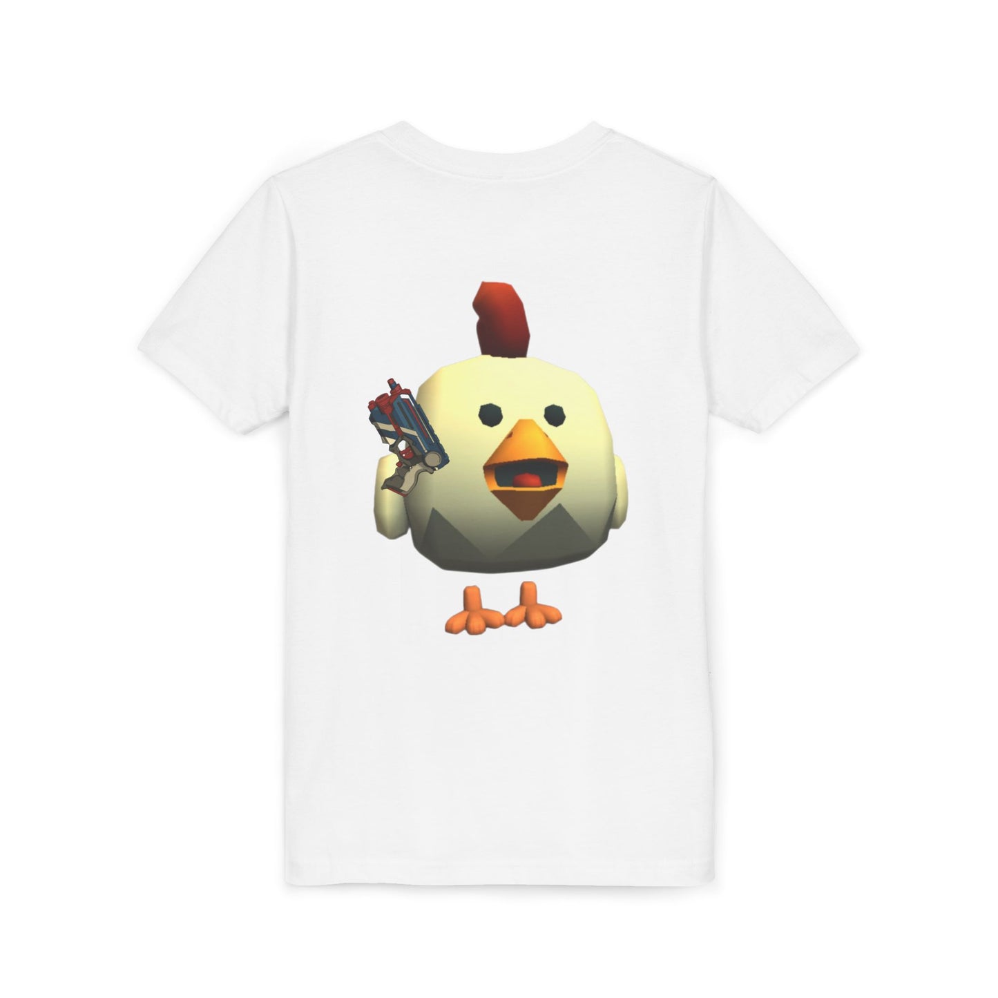 Youth Tee — Cute Chicken Gun Character Kids T-Shirt