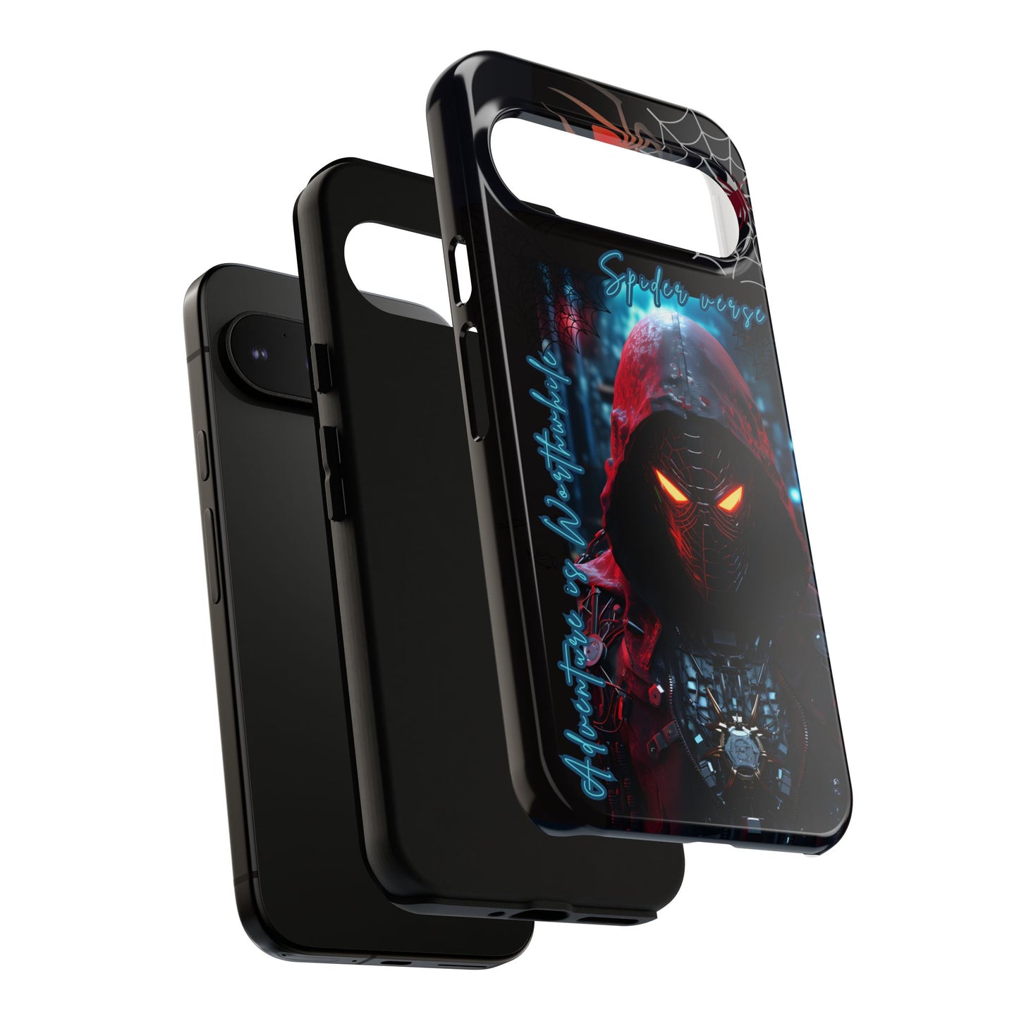 Spiderman Phone Case — Neon Hooded Skull Design "Spider verse"