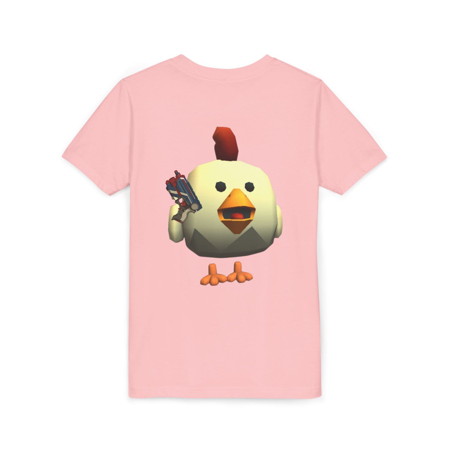 Youth Tee — Cute Chicken Gun Character Kids T-Shirt