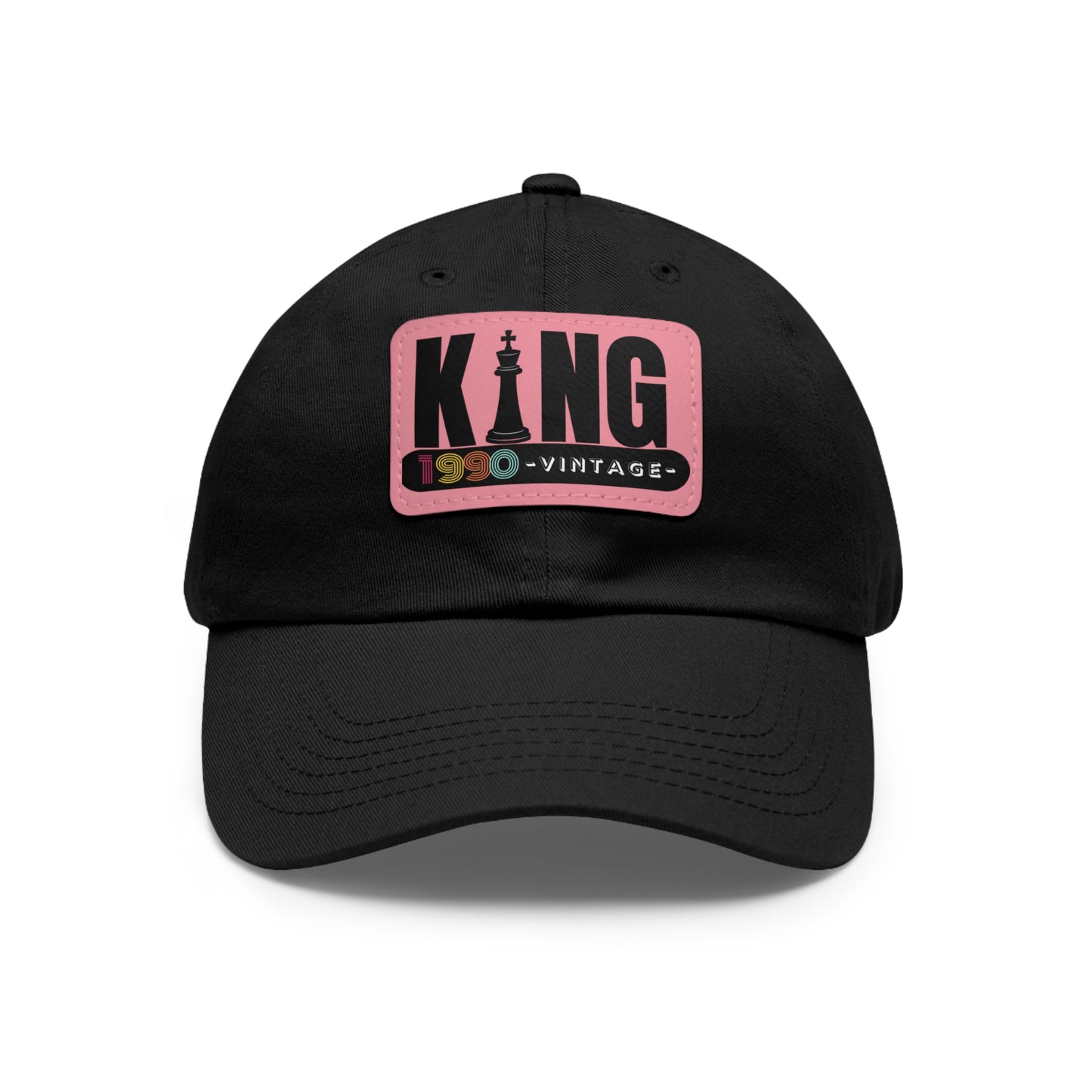 King 1990 Vintage Leather Patch Dad Hat