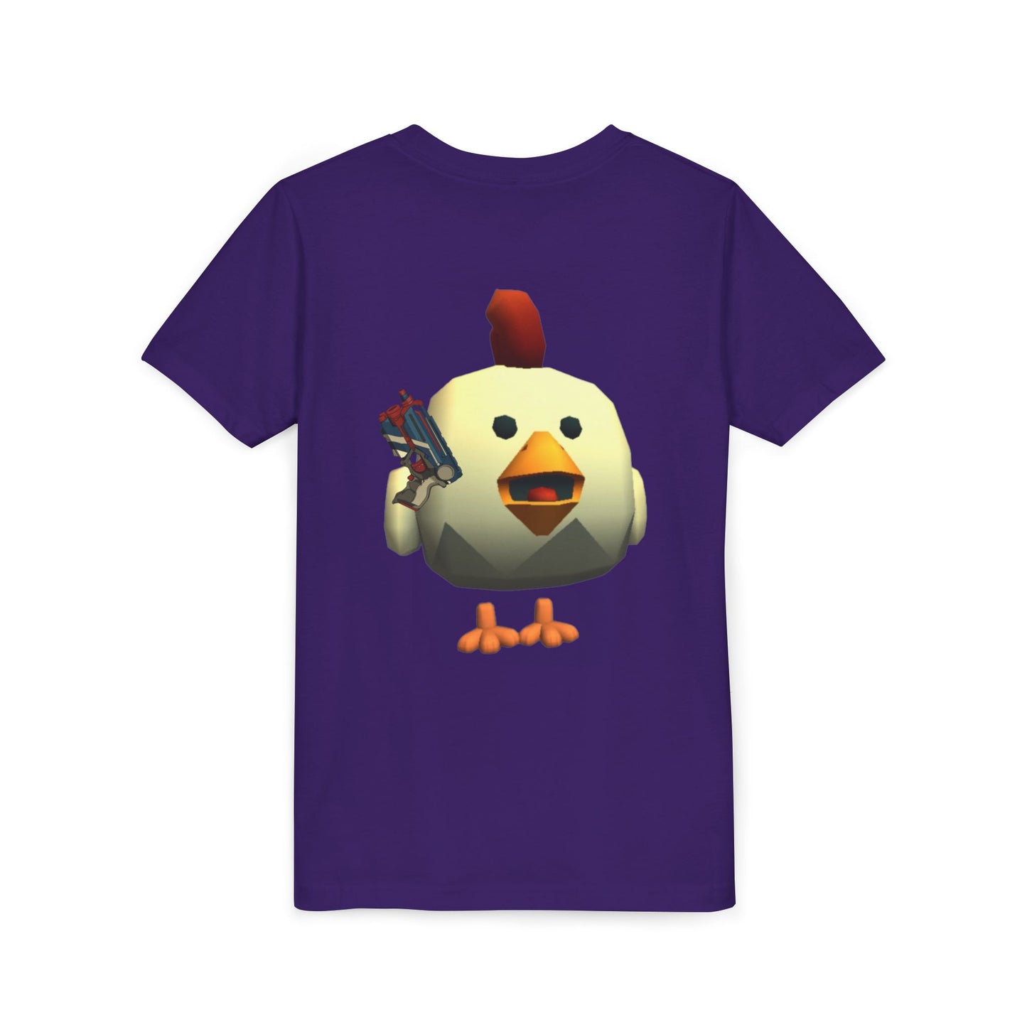 Youth Tee — Cute Chicken Gun Character Kids T-Shirt