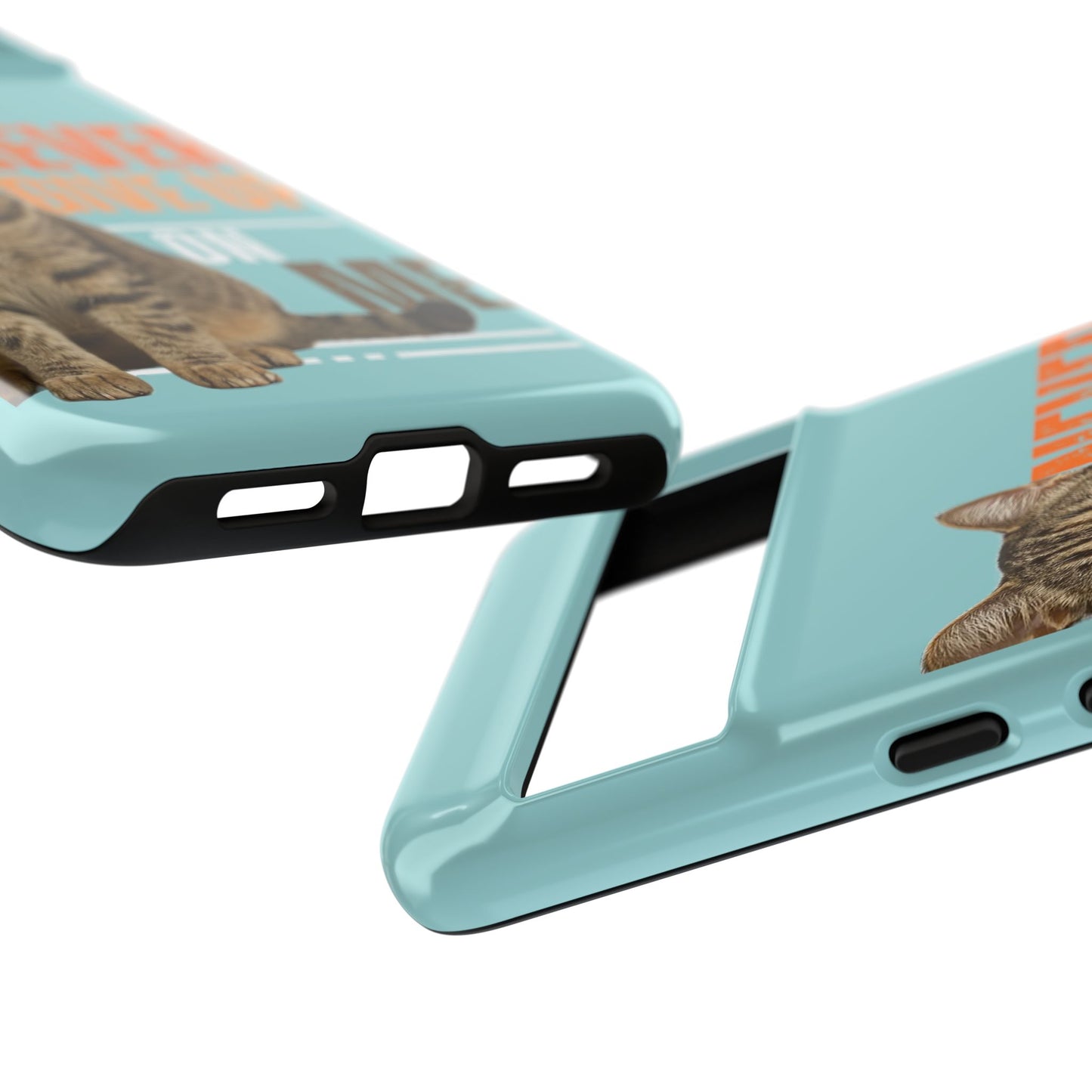 Cat Phone Case — "Never Give Up On Me" Inspirational Protective Case