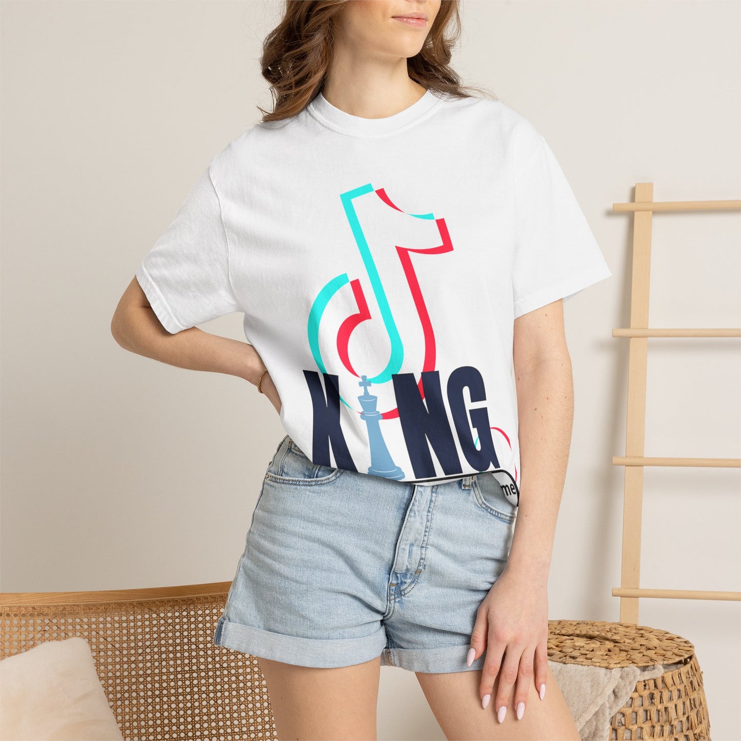 TikTok King T-Shirt — Custom Channel Name Music Tee Tiktok custom Name Tee