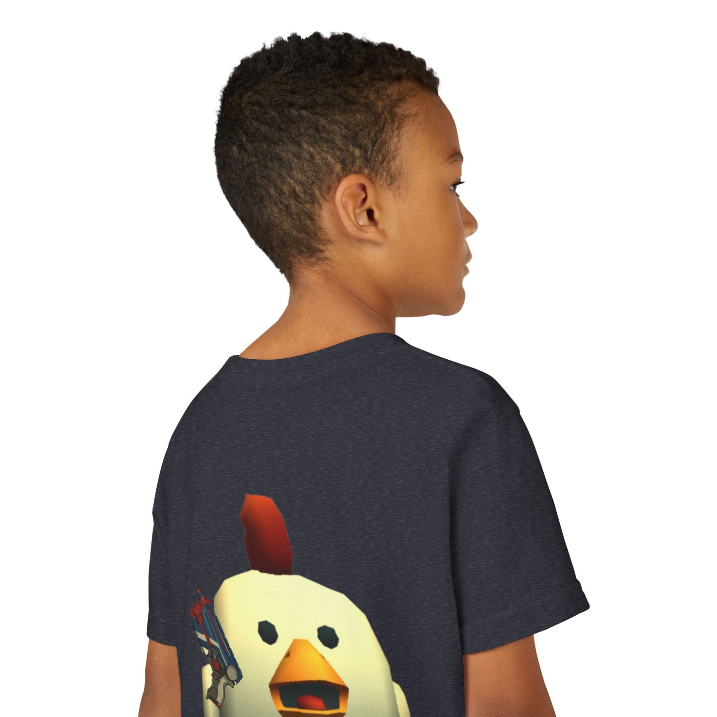 Youth Tee — Cute Chicken Gun Character Kids T-Shirt