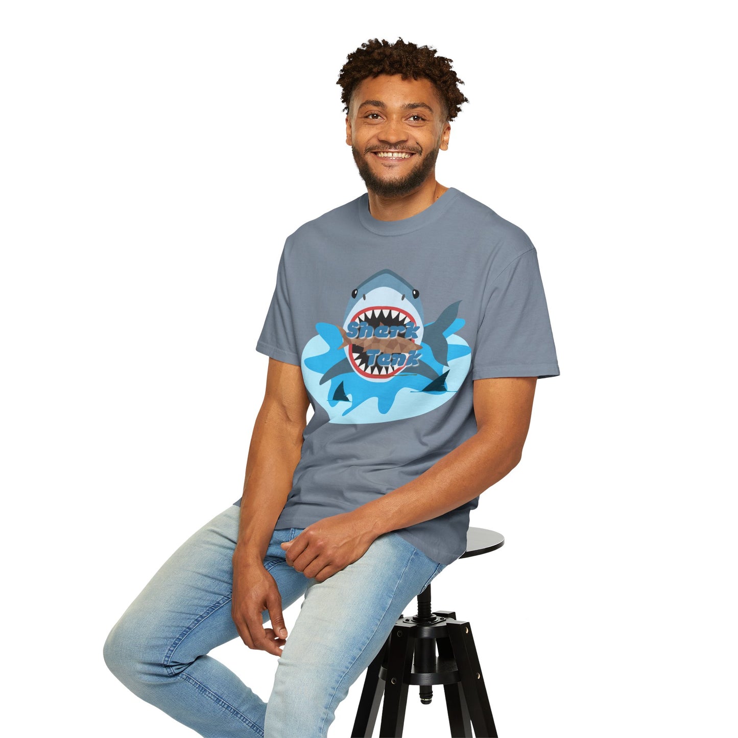 Shark Graphic T-Shirt — 'Shark' Ocean Illustration Tee