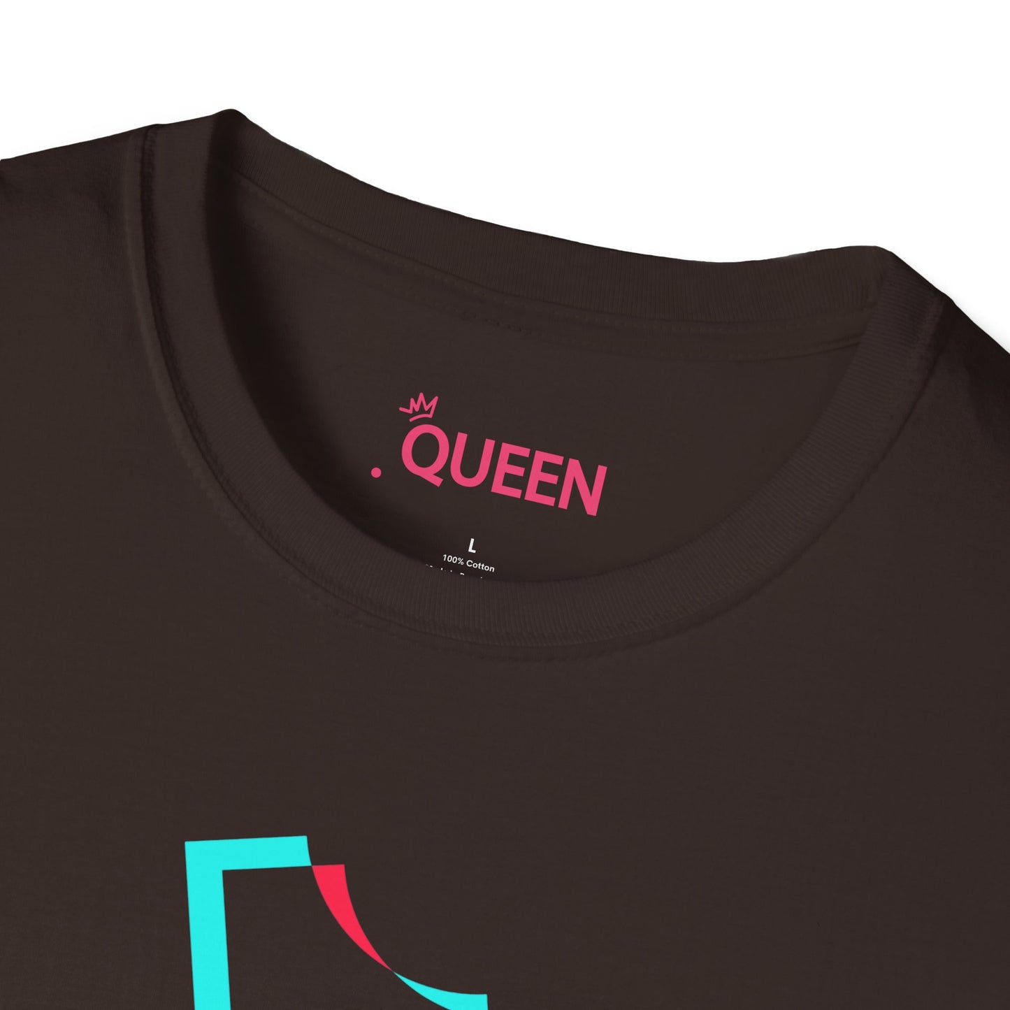 TikTok Queen Graphic T-Shirt — Personalized Channel Name, 'New Day New Start' Back Design