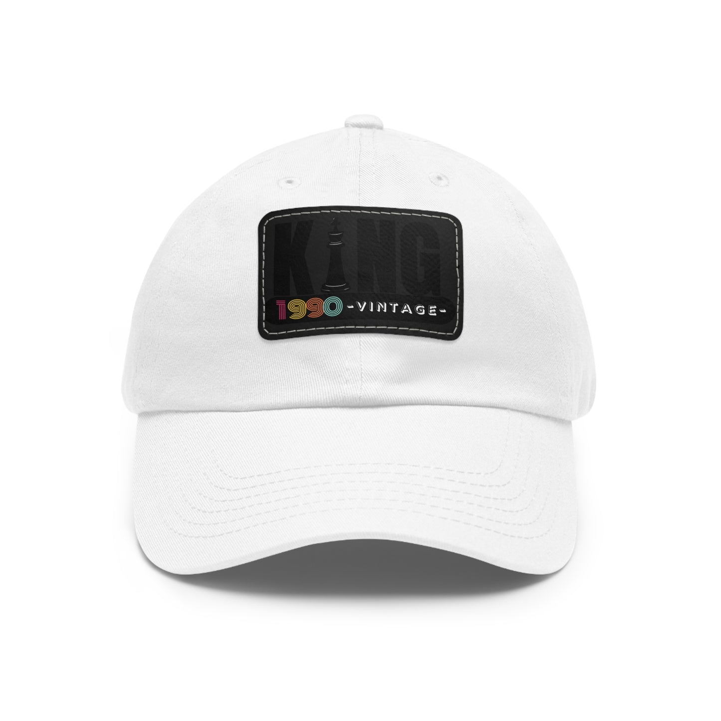 King 1990 Vintage Leather Patch Dad Hat