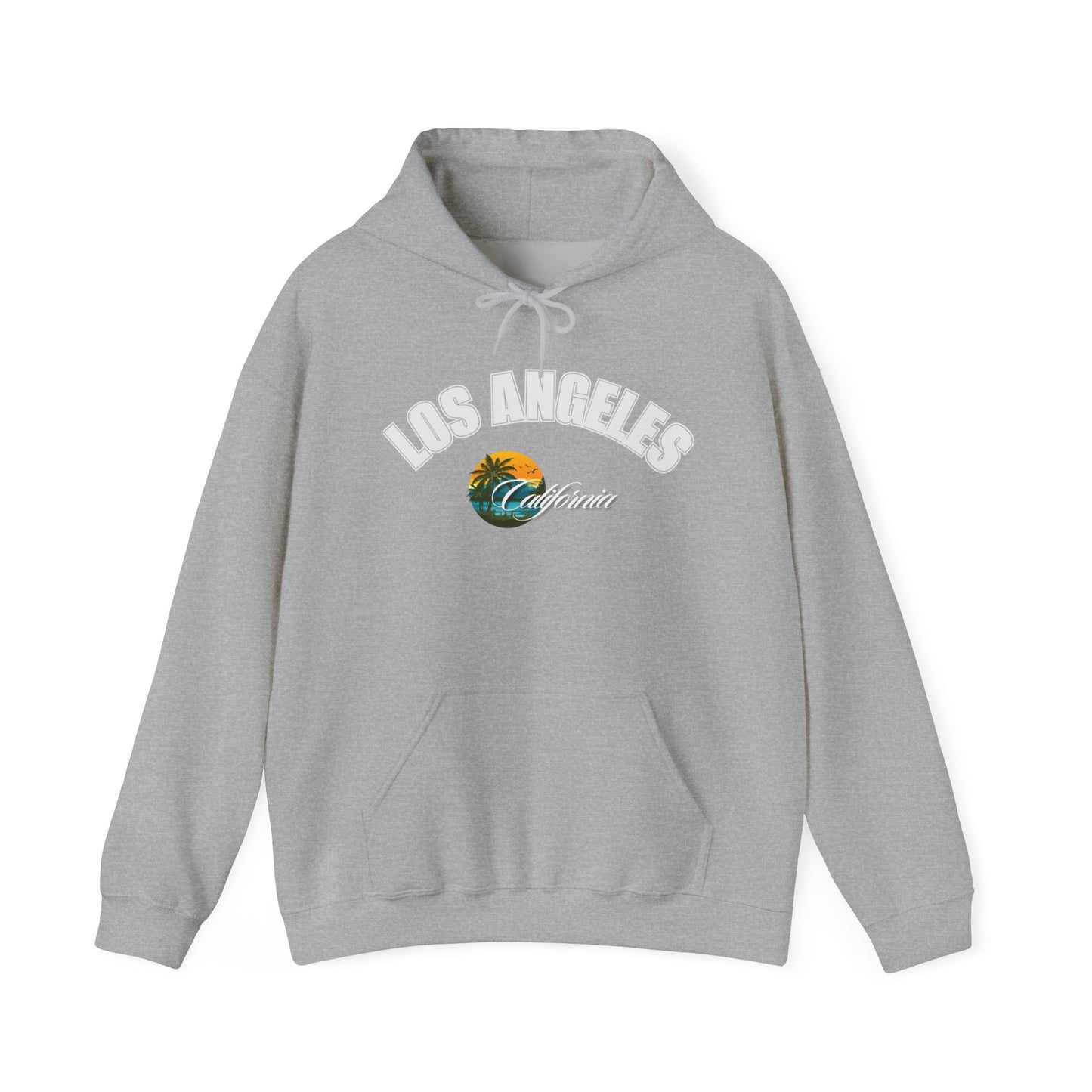 Los Angeles Retro Surf Hoodie — Vintage Sunset Car & Palm Tree Sweatshirt