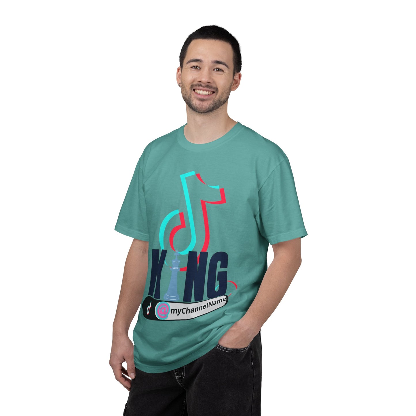 TikTok King T-Shirt — Custom Channel Name Music Tee Tiktok custom Name Tee