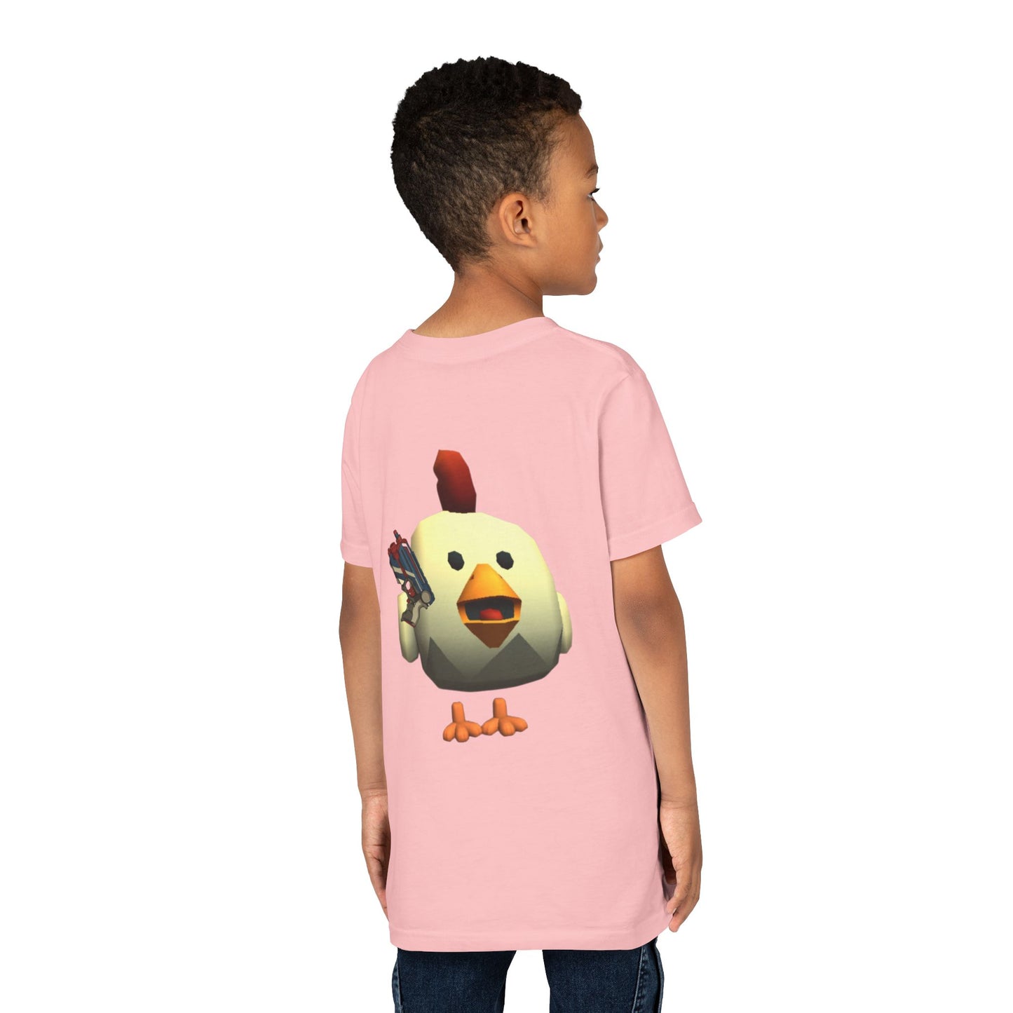 Youth Tee — Cute Chicken Gun Character Kids T-Shirt