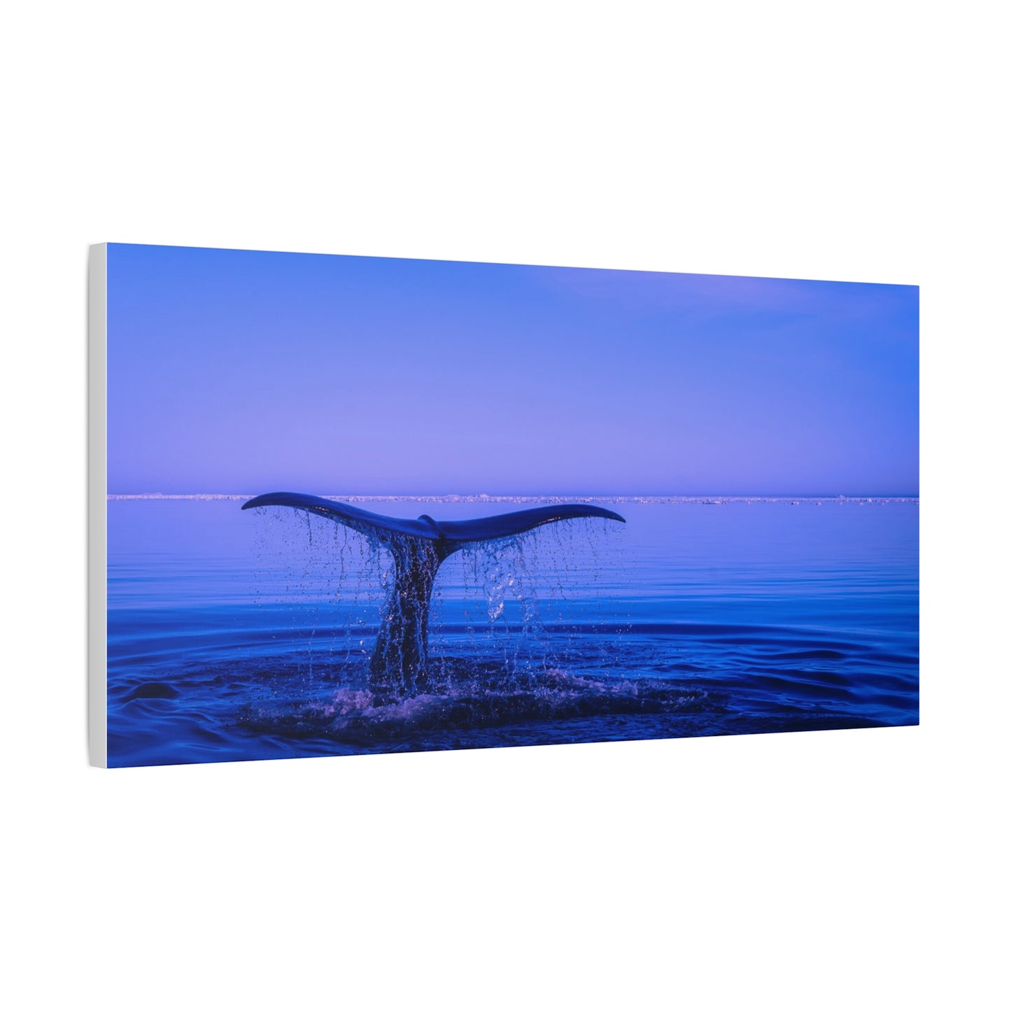 Whale Tail Matte Canvas Print — Ocean Sunset Wall Art