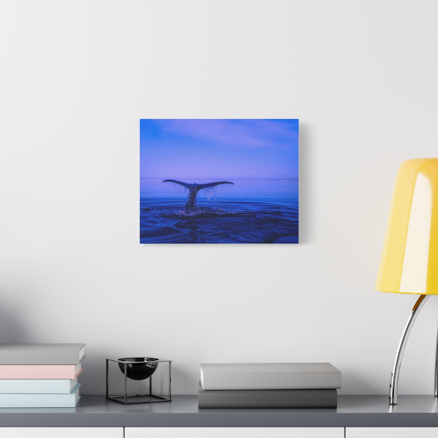 Whale Tail Matte Canvas Print — Ocean Sunset Wall Art