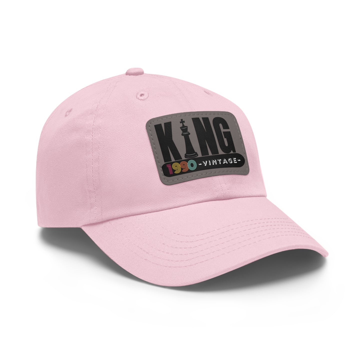 King 1990 Vintage Leather Patch Dad Hat