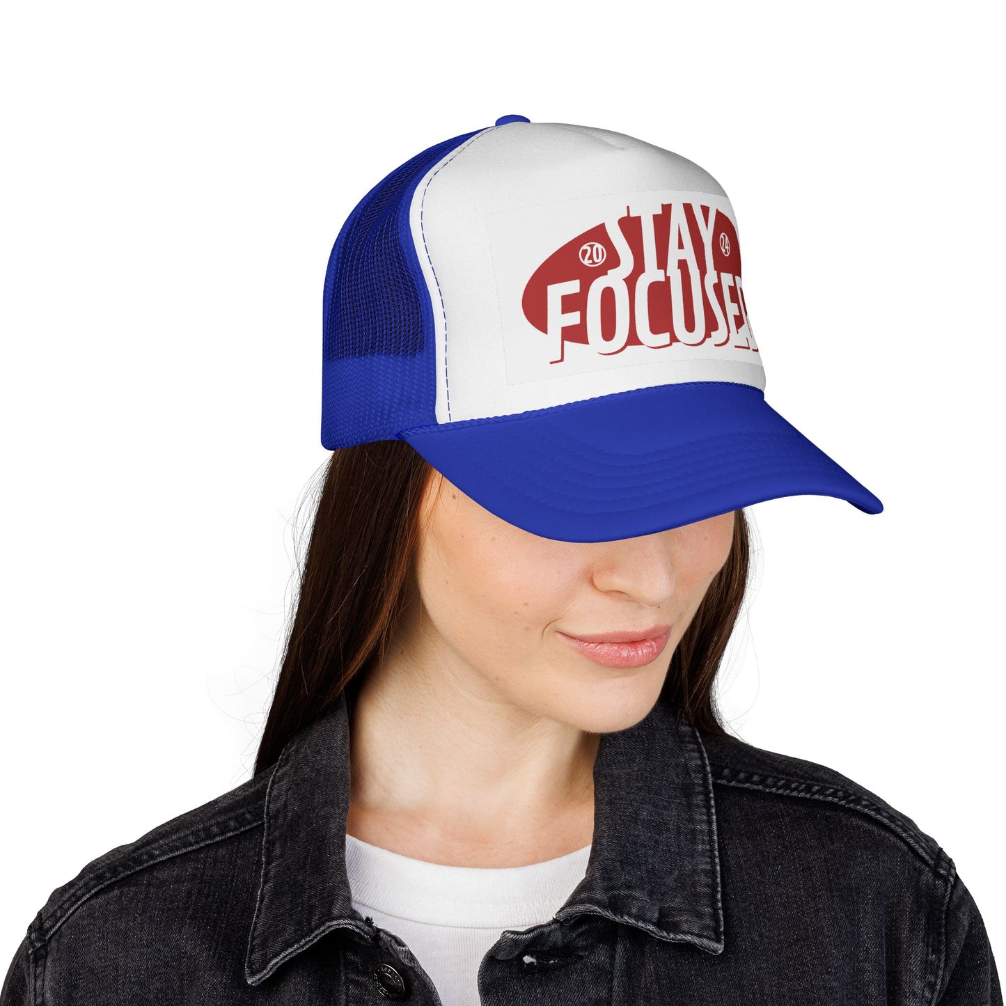 Stay Focused Trucker Cap — Motivational Mesh Hat for Productivity & Daily Wear