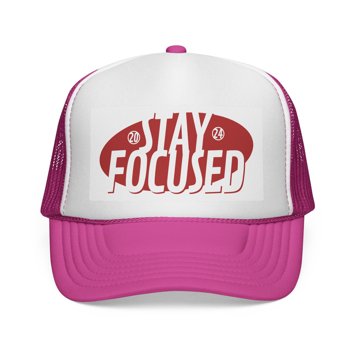 Stay Focused Trucker Cap — Motivational Mesh Hat for Productivity & Daily Wear