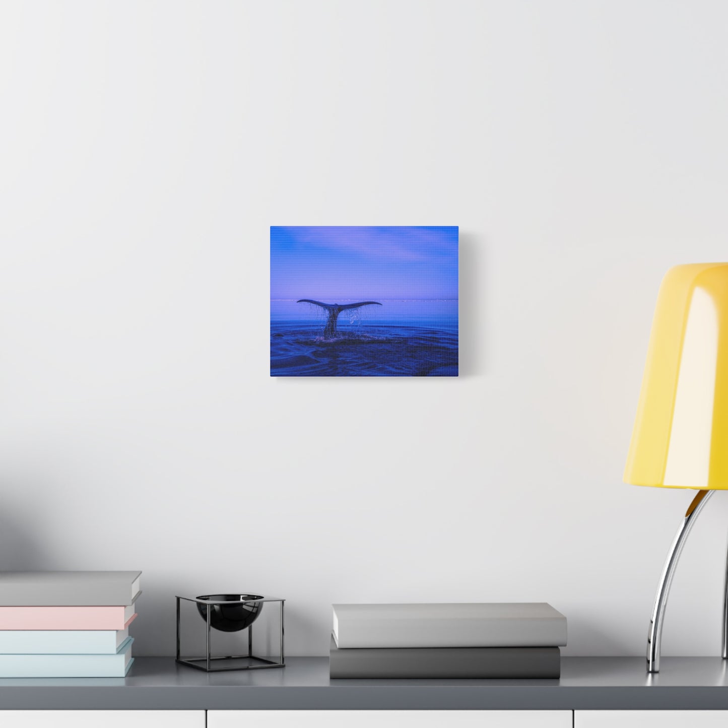 Whale Tail Matte Canvas Print — Ocean Sunset Wall Art