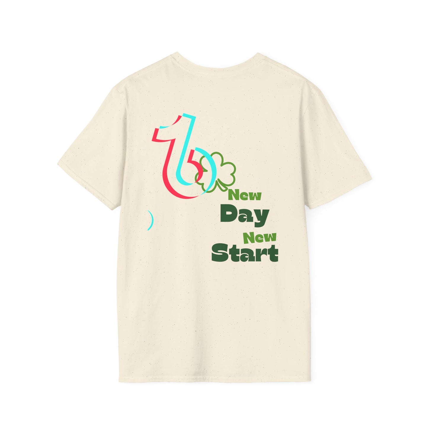 TikTok Queen Graphic T-Shirt — Personalized Channel Name, 'New Day New Start' Back Design