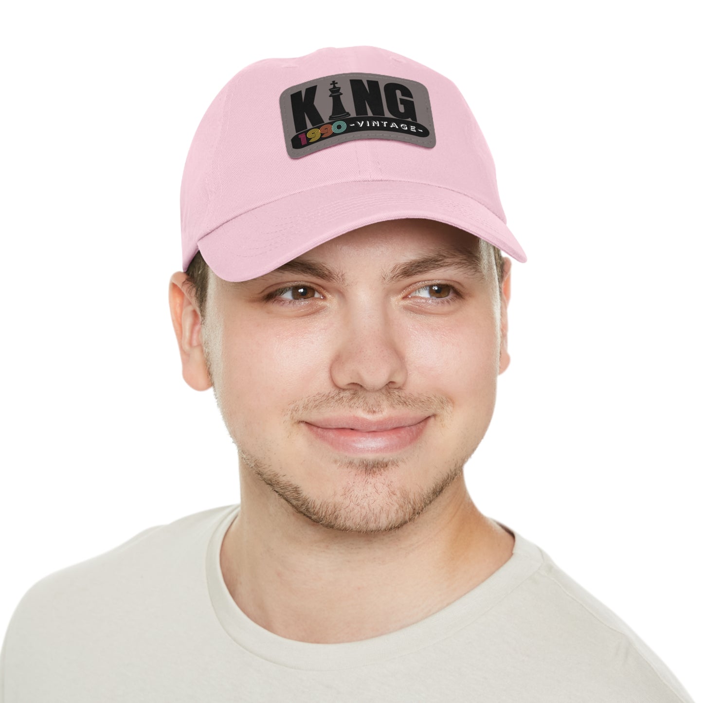 King 1990 Vintage Leather Patch Dad Hat