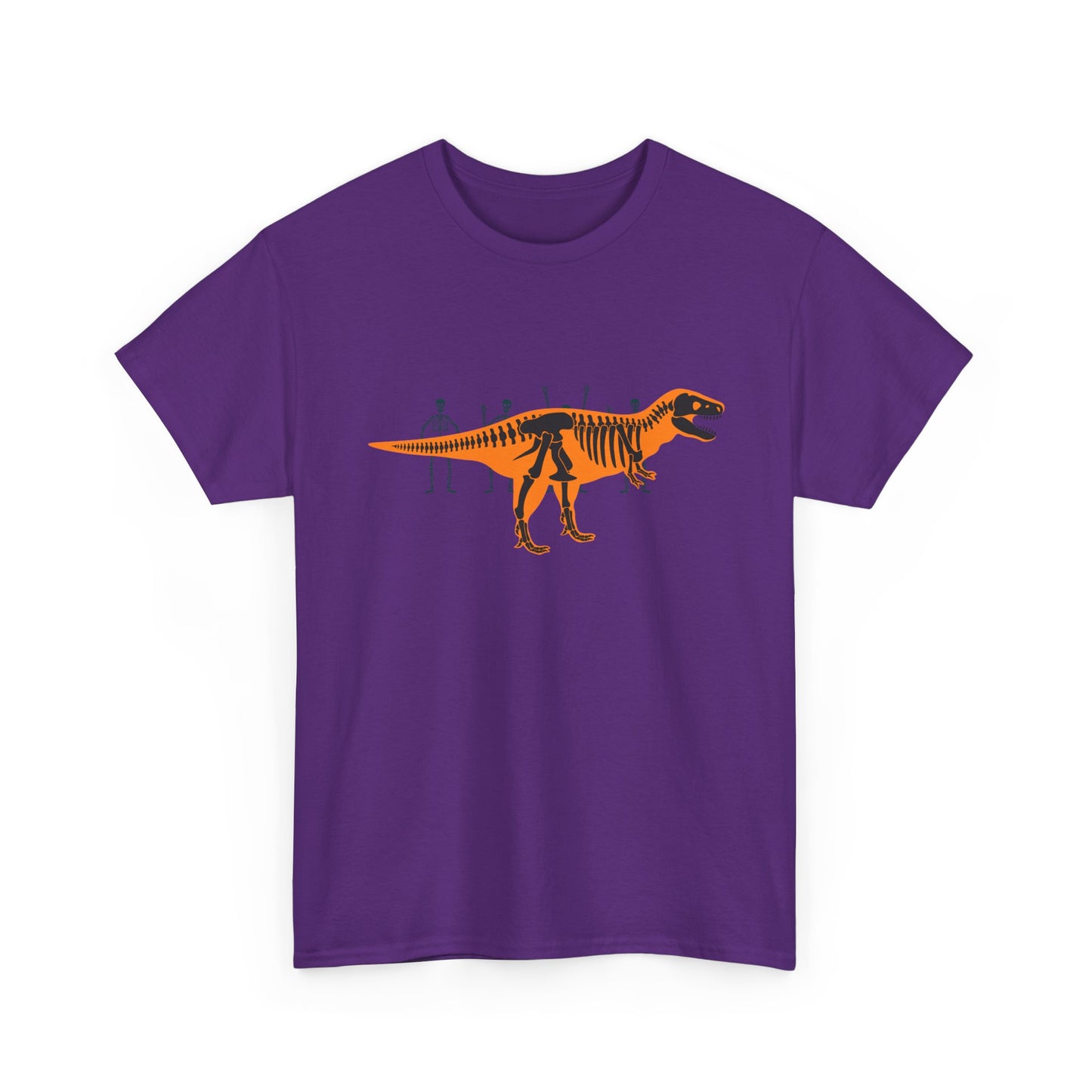 Dinosaur Graphic Tee — Retro Neon T-Rex & Skeleton Shirt