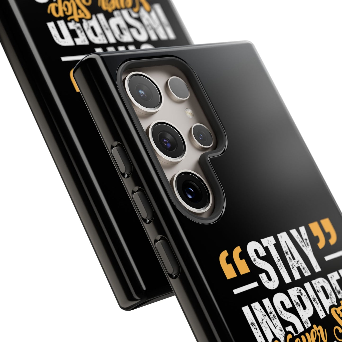 Inspirational Phone Case — “Stay Inspired, Never Stop Creating” Protective Cover