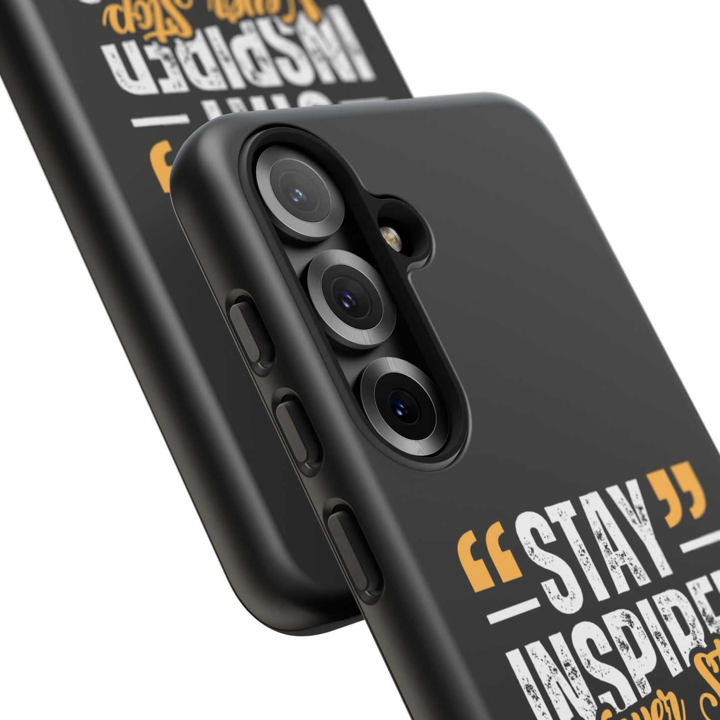 Inspirational Phone Case — “Stay Inspired, Never Stop Creating” Protective Cover