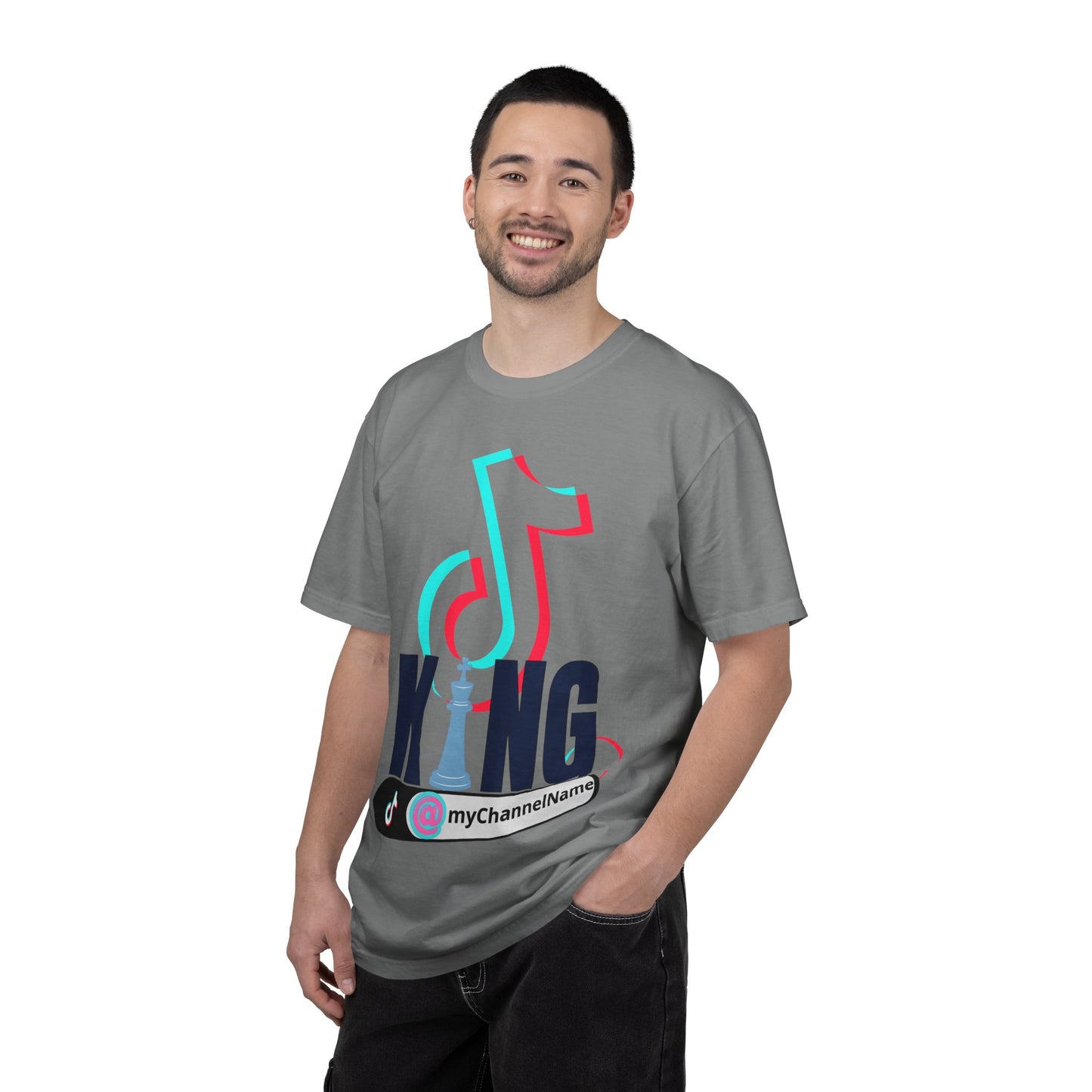 TikTok King T-Shirt — Custom Channel Name Music Tee Tiktok custom Name Tee