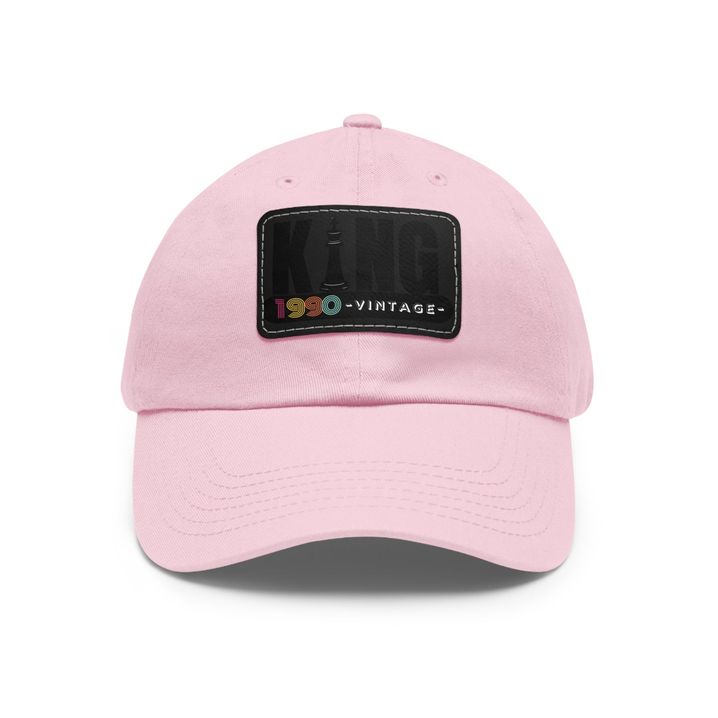 King 1990 Vintage Leather Patch Dad Hat