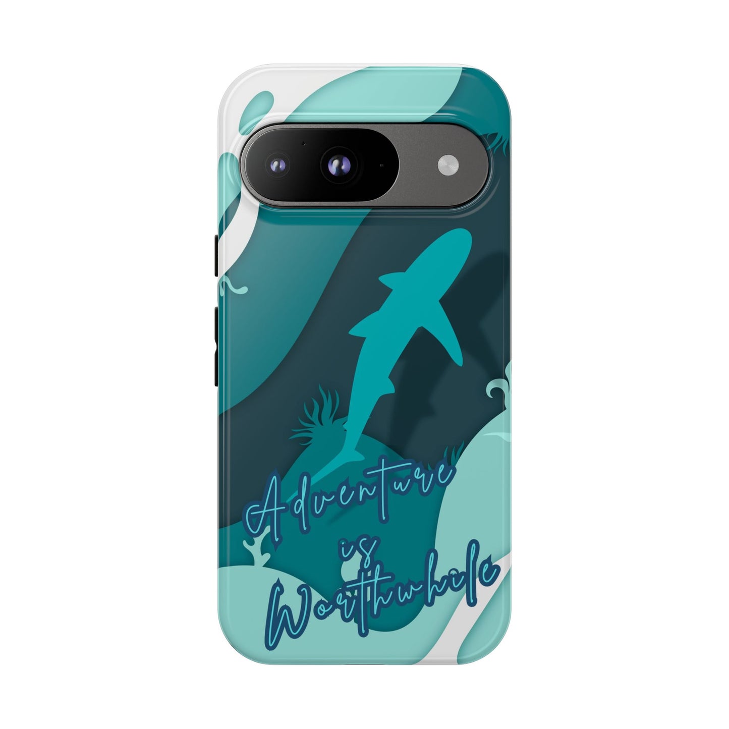 Blue Ocean Phone Case - "Adventure is Worthwhile" Teal Protective Cover