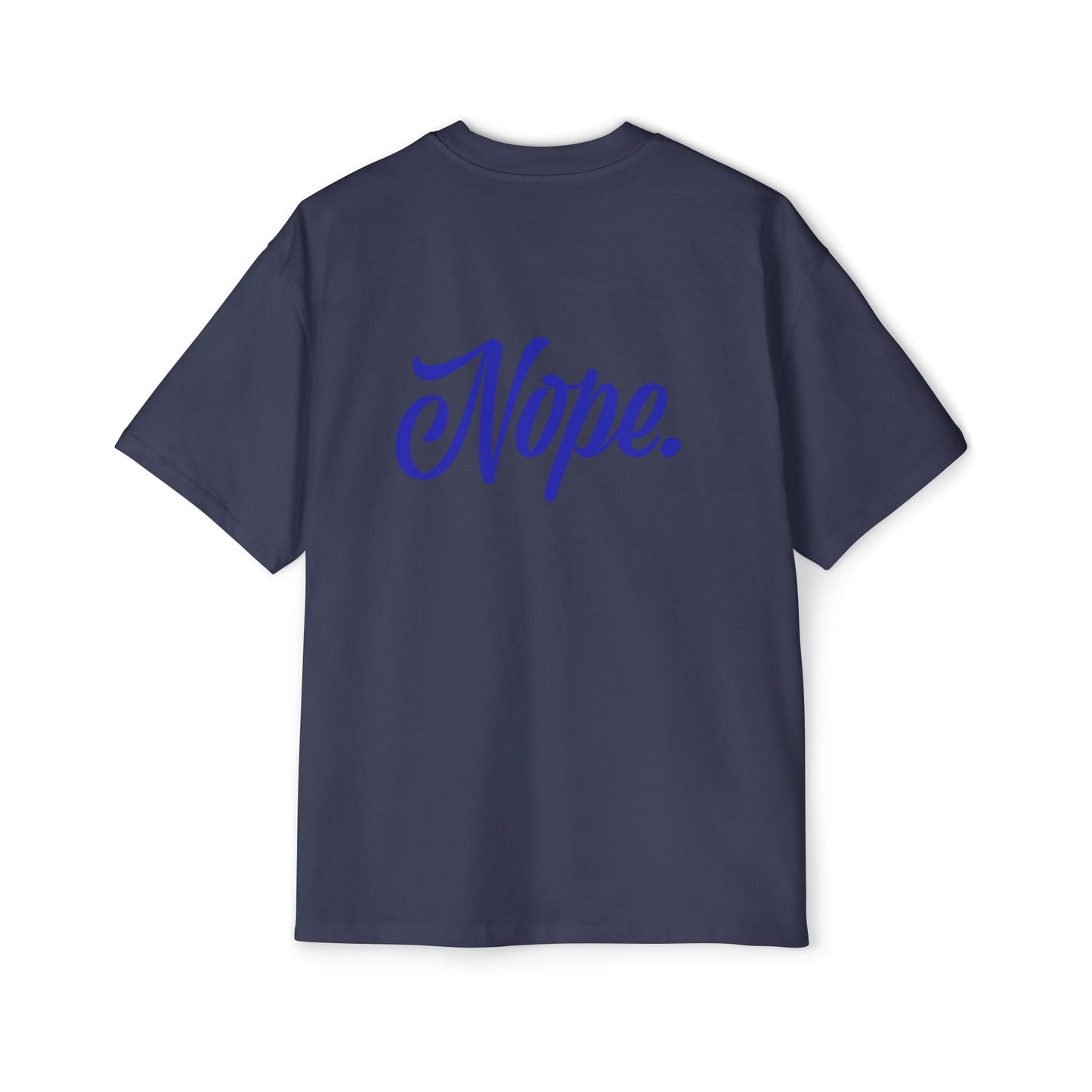 Oversized Tee — 'New York' Front & 'Nope.' Script Back Graphic Shirt