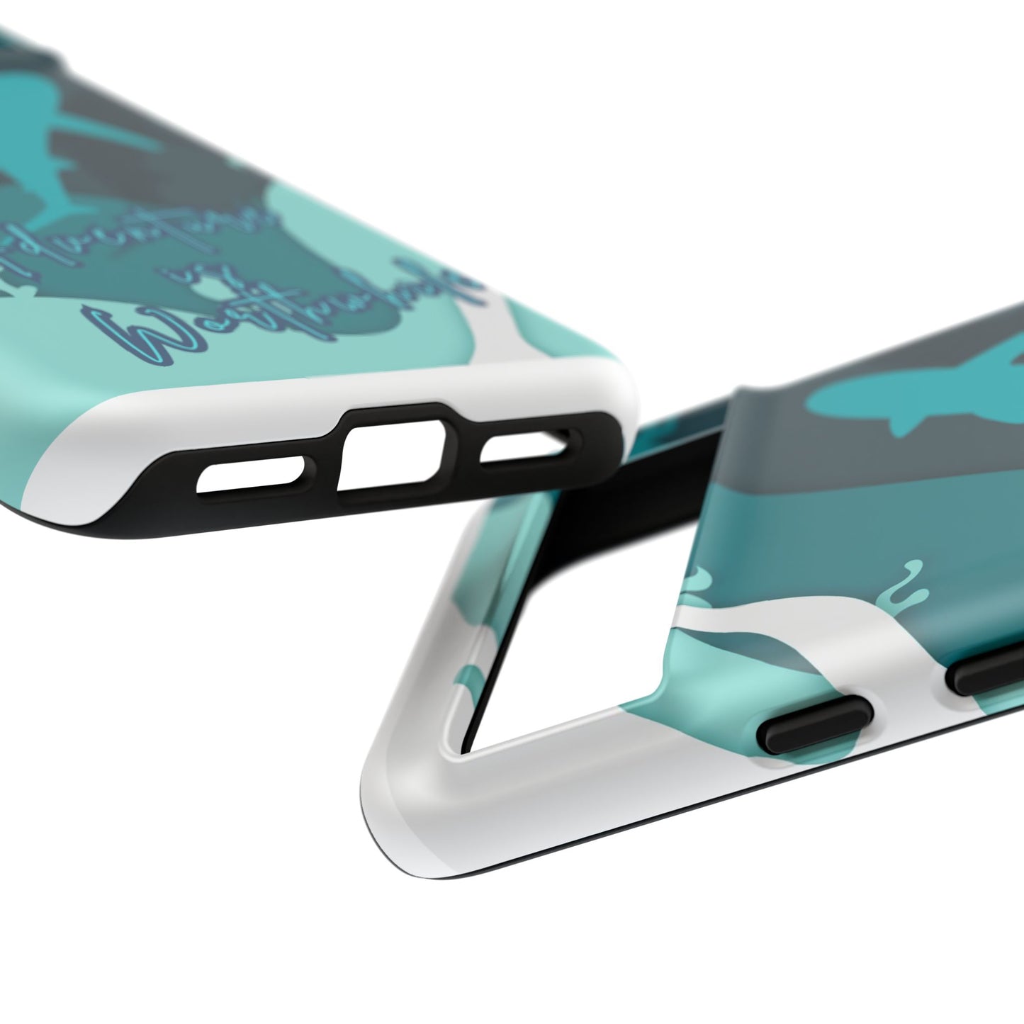 Blue Ocean Phone Case - "Adventure is Worthwhile" Teal Protective Cover