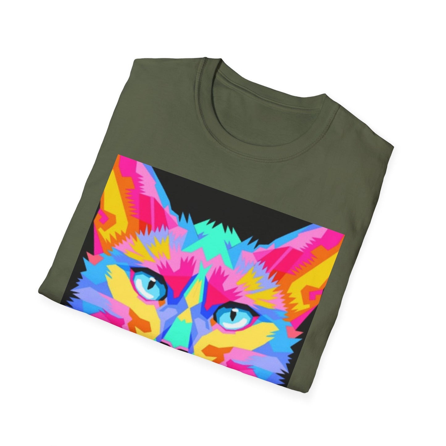 Colorful Pop Art Cat T-Shirt — "Best Friend" Graphic Tee