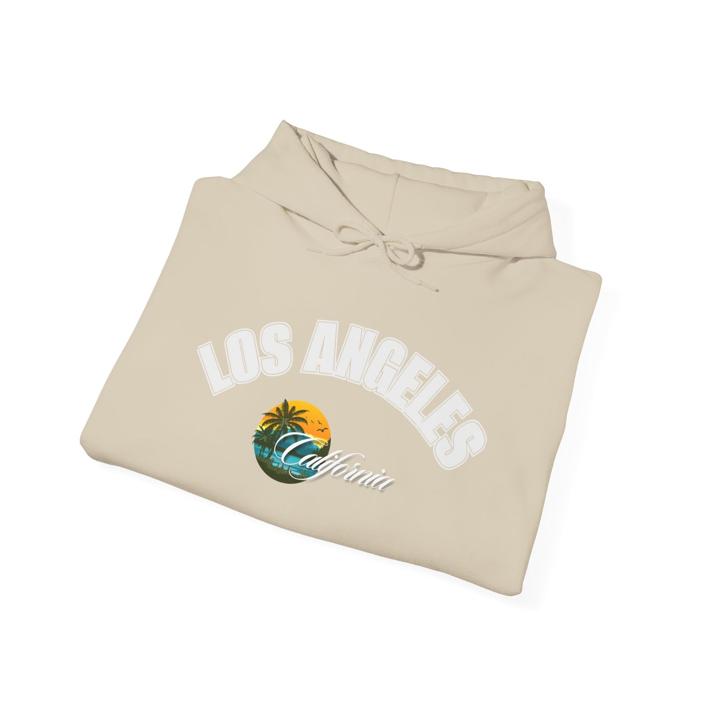 Los Angeles Retro Surf Hoodie — Vintage Sunset Car & Palm Tree Sweatshirt